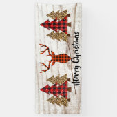 Rustic Frohe Weihnachtsbanner Banner (Vertikal)