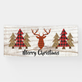 Rustic Frohe Weihnachtsbanner Banner (Horizontal)