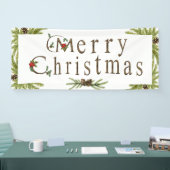 Rustic Frohe Weihnachtsbanner Banner (Messe)