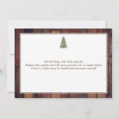 Rustic Frohe Weihnachtsbaumfirma Feiertagskarte (Rückseite)