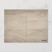 Rustic Fuchsia Floral Woodland Wedding Rett Dates Postkarte (Rückseite)