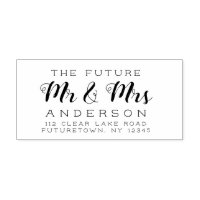 Rustic Future Mr. und Mrs. Rücksendeadresse Script