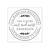 Rustic Future Rustic Rücksendeadresse Gummistempel (Prägung)