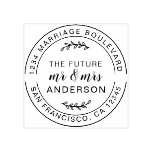 Rustic Future Rustic Rücksendeadresse Gummistempel