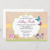 Rustic Garden Babydusche Einladung (Vorne/Hinten)