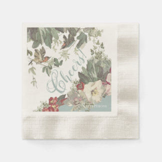 Rustic Garden Birds Chef Papier Cocktail Napkins Serviette