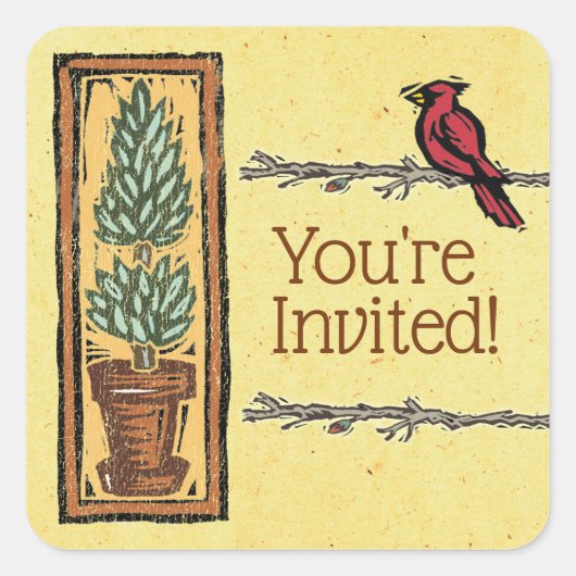 Rustic Garden Bridal Polterabend Stickers (Vorderseite)