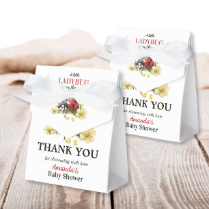 Rustic Garden Daisy Little Ladybug Baby Shower Geschenkschachtel