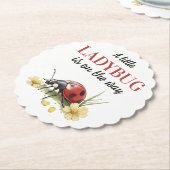 Rustic Garden Daisy Little Ladybug Baby Shower Untersetzer (angewinkelt)