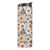 Rustic Garden Floral Folk Art Illustration Spring Thermosbecher (Nach links gedreht)
