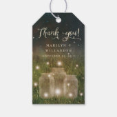 Rustic Garden Mason Jar Bezauberter Wald Gefallen Geschenkanhänger (Vorderseite)