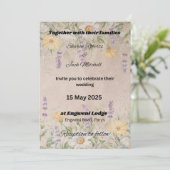 RUSTIC GARDEN ROMANCE 1 EINLADUNG (Stehend Vorderseite)