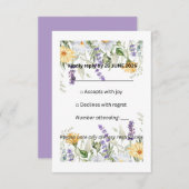 RUSTIC GARDEN ROMANCE RSP CARD RSVP KARTE (Vorne/Hinten)