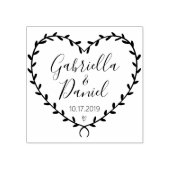 Rustic Garden Save the Date Logo Selbstfarbige Bri Gummistempel (Prägung)