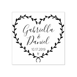 Rustic Garden Save the Date Logo Selbstfarbige Bri Gummistempel