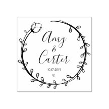 Rustic Garden Save the Date Logo Selbstfarbige Bri