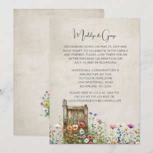 Rustic Garden Thema Empfang nur Einladung