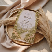 Rustic Garden Vineyard Wedding Einladung