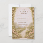 Rustic Garden Vineyard Wedding RSVP Karte (Vorderseite)