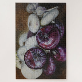 Rustic Garlic and Onion Still Life – Fine Art Puzzle
