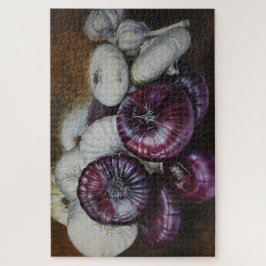 Rustic Garlic and Onion Still Life – Fine Art Puzzle