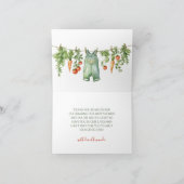 Rustic Gender Neutral Little Sprout Baby Shower Dankeskarte (Innenseite)