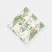 Rustic Gender Neutral Little Sprout Baby Shower Serviette (Ecke)