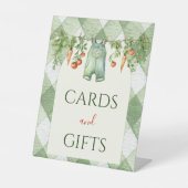 Rustic Gender Neutral Little Sprout Baby Shower Sockelschild (Vorderseite)