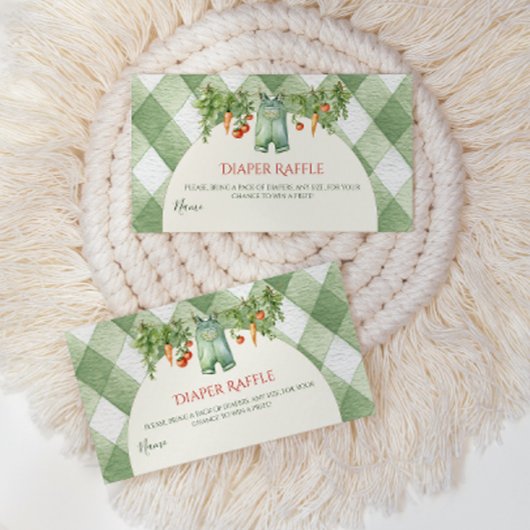 Rustic Gender Neutral Sprout Baby Shower Diaper Mitteilungskarte