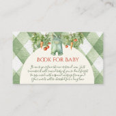 Rustic Gender Neutral Sprout Book For Baby Shower Begleitkarte (Vorderseite)