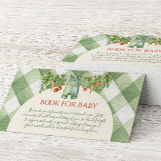 Rustic Gender Neutral Sprout Book For Baby Shower Begleitkarte