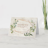 Rustic Geometric Eucalyptus Birch Foto Wedding Karte (Vorderseite)