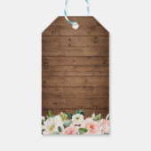 Rustic Geometric Floral Gastgeschenk Hochzeit Dank Geschenkanhänger (Rückseite)