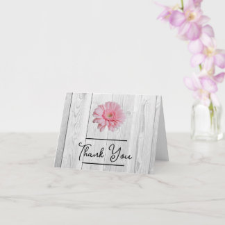 Rustic Gerber Daisy Danke-Card Karte