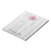 Rustic Gerber Daisy Personalisiert Notepad Notizblock (Rotiert)