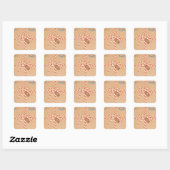 Rustic Gift Stickers - Candy Canes & Stamp-Style (Blatt)