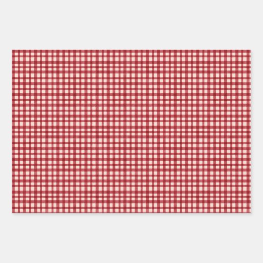 Rustic Gingerbread Citrus Spice Gingham Weihnachte Geschenkpapier Set (Vorderseite 3)