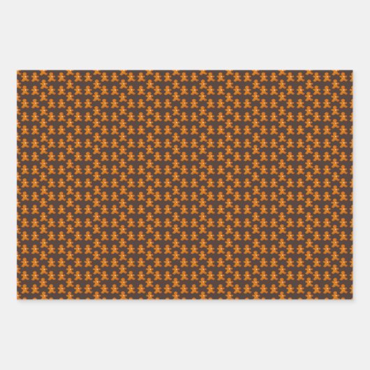 Rustic Gingerbread Citrus Spice Gingham Weihnachte Geschenkpapier Set (Vorderseite 2)