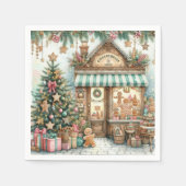 Rustic Gingerbread Shop Napkins Serviette (Vorderseite)