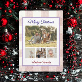 Rustic Gingham 4 Foto Collage Frohe Weihnachten