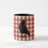 Rustic Gingham Crow Tasse (Zentrum)