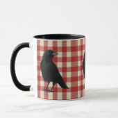 Rustic Gingham Crow Tasse (Links)