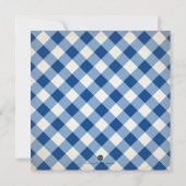 Rustic Gingham Schachbrett Baby Showroom Einladung (Rückseite)
