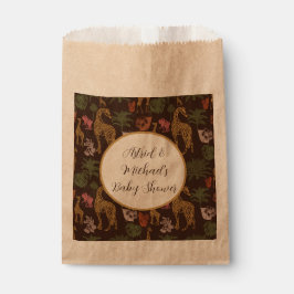 Rustic Giraffe Brown Floral Baby Dusche Geschenktütchen