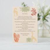 Rustic Giraffe Floral Dankeskarte (Stehend Vorderseite)