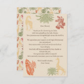 Rustic Giraffe Floral Dankeskarte (Vorne/Hinten)