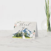 Rustic Glacial Mountain | Wedding Thank You Dankeskarte (Vorderseite)