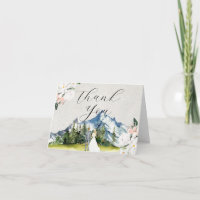 Rustic Glacial Mountain | Wedding Thank You