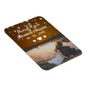 Rustic Glitz Wedding Magnet Gevor Foto Vielen Dank (Rechte Seite)
