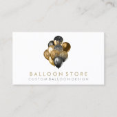 Rustic Glitzer Event Party Decke Ballon Visitenkarte (Vorderseite)